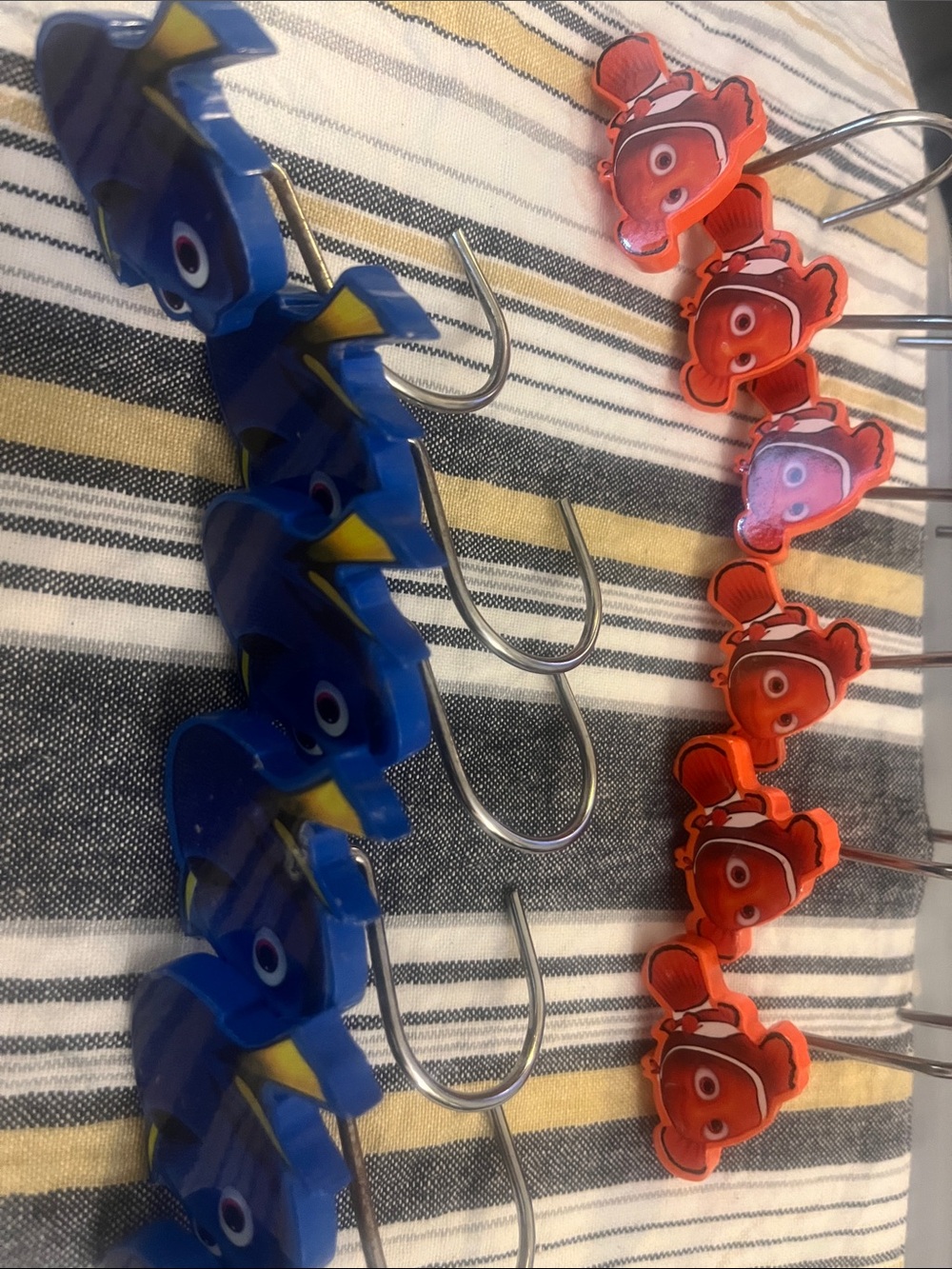 Disney Blue Dory and Orange Nemo Shower Curtain Hooks 156